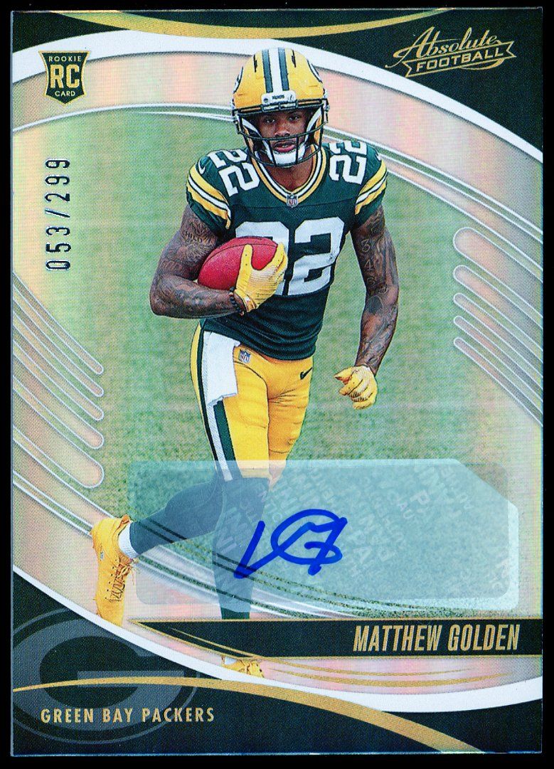 Panini Absolute Football 2025 - Matthew Golden RC Signature Spectrum 53/299 #158