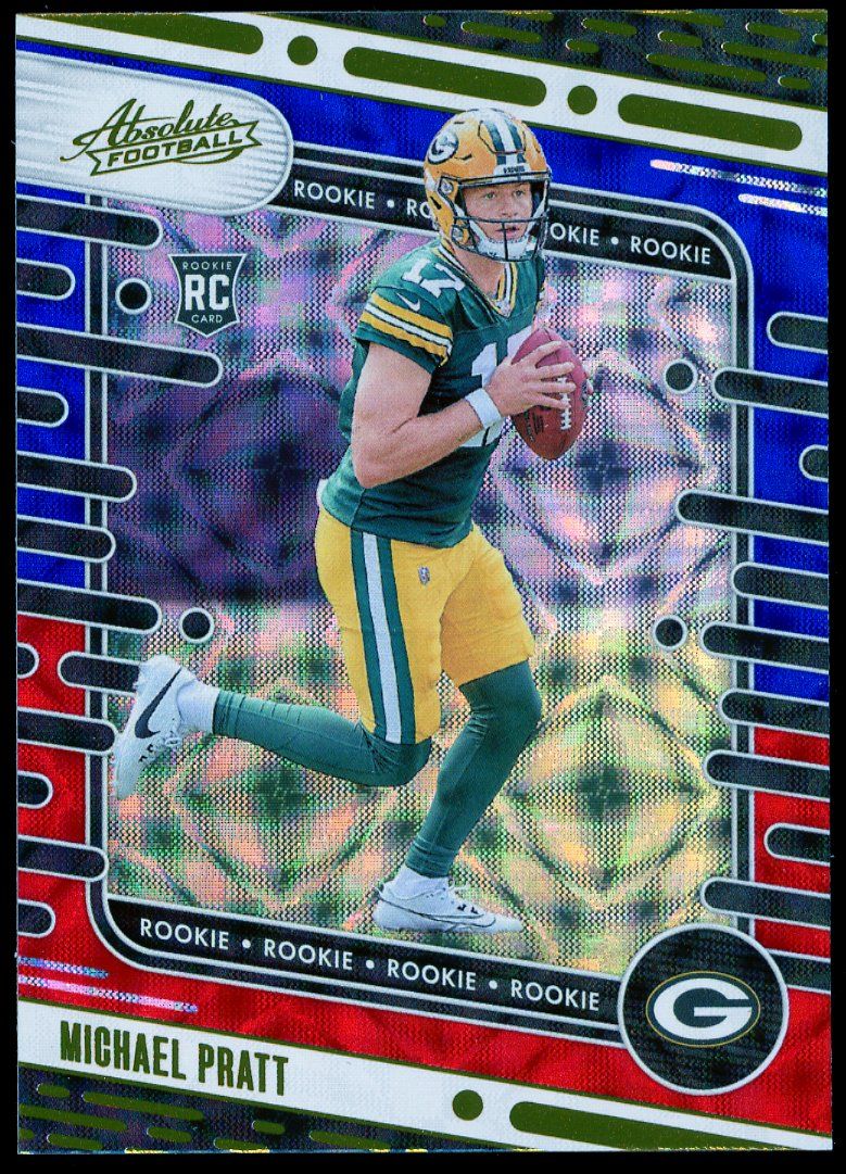 Panini Absolute Football 2024 - Michael Pratt RC Red White Blue Kaleidoscope #200