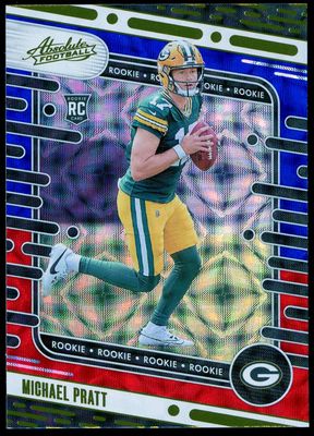 Panini Absolute Football 2024 - Michael Pratt RC Red White Blue Kaleidoscope #200