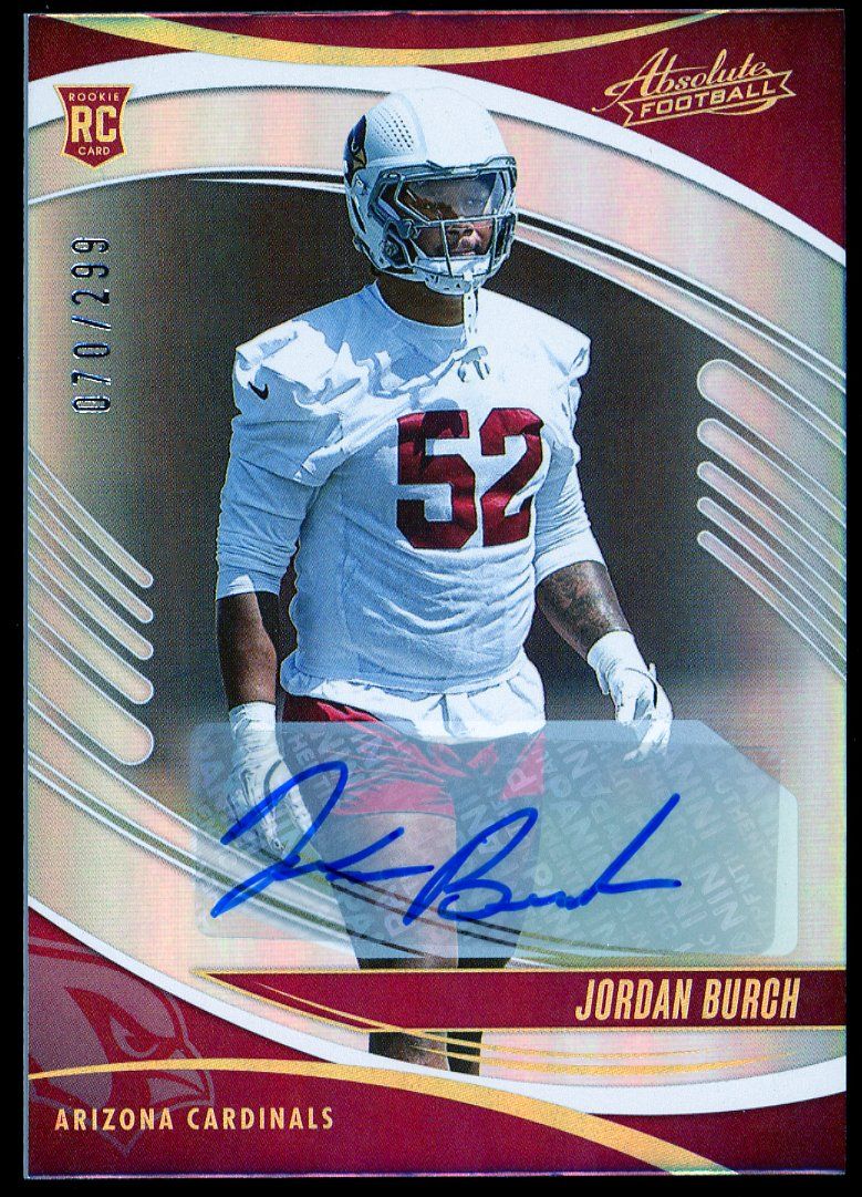 Panini Absolute Football 2025 - Jordan Burch RC Auto Spectrum 70/299 #143
