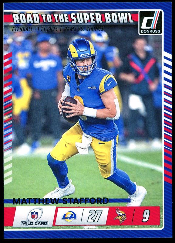 Panini Donruss Football 2025 Road to the Super Bowl - Matthew Stafford Wild Card #6