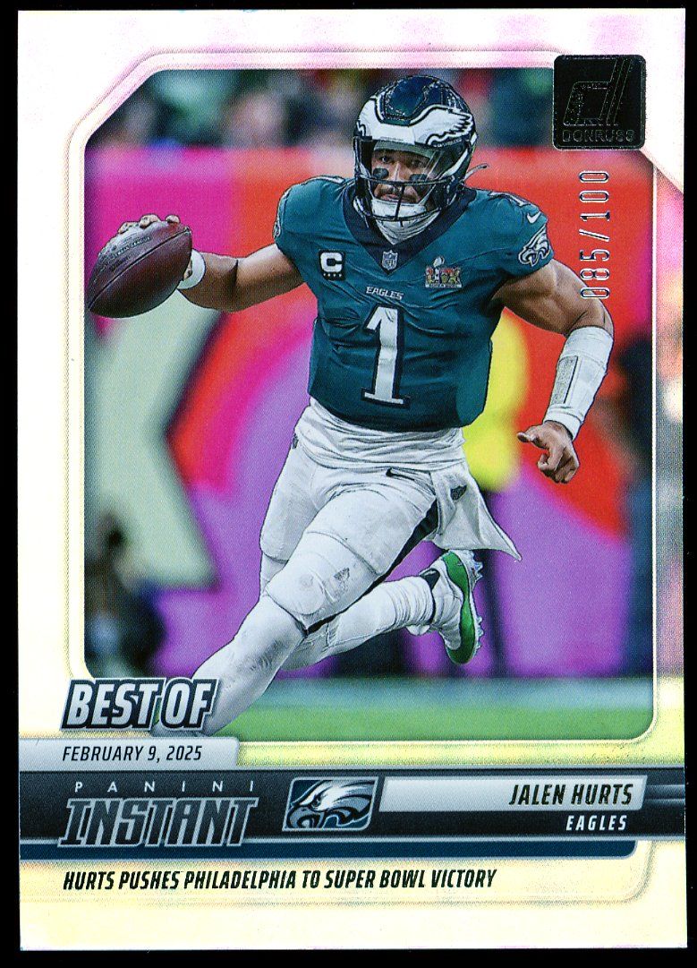 Panini Donruss Football 2025 Best of Instant - Jalen Hurts Holo 85/100 #INS-JHS