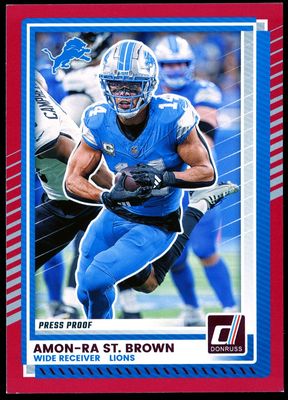 Panini Donruss Football 2025 - Amon-Ra St. Brown Press Proof Red #81