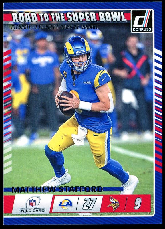 Panini Donruss Football 2025 Road to the Super Bowl - Matthew Stafford Wild Card #6