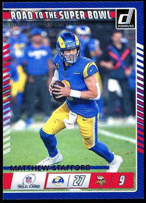 Panini Donruss Football 2025 Road to the Super Bowl - Matthew Stafford Wild Card #6