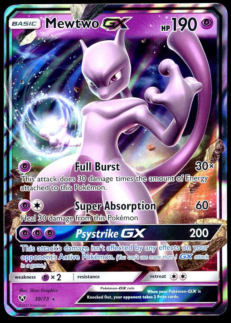Pokemon Shining Legends 2017 - Mewtwo GX #39