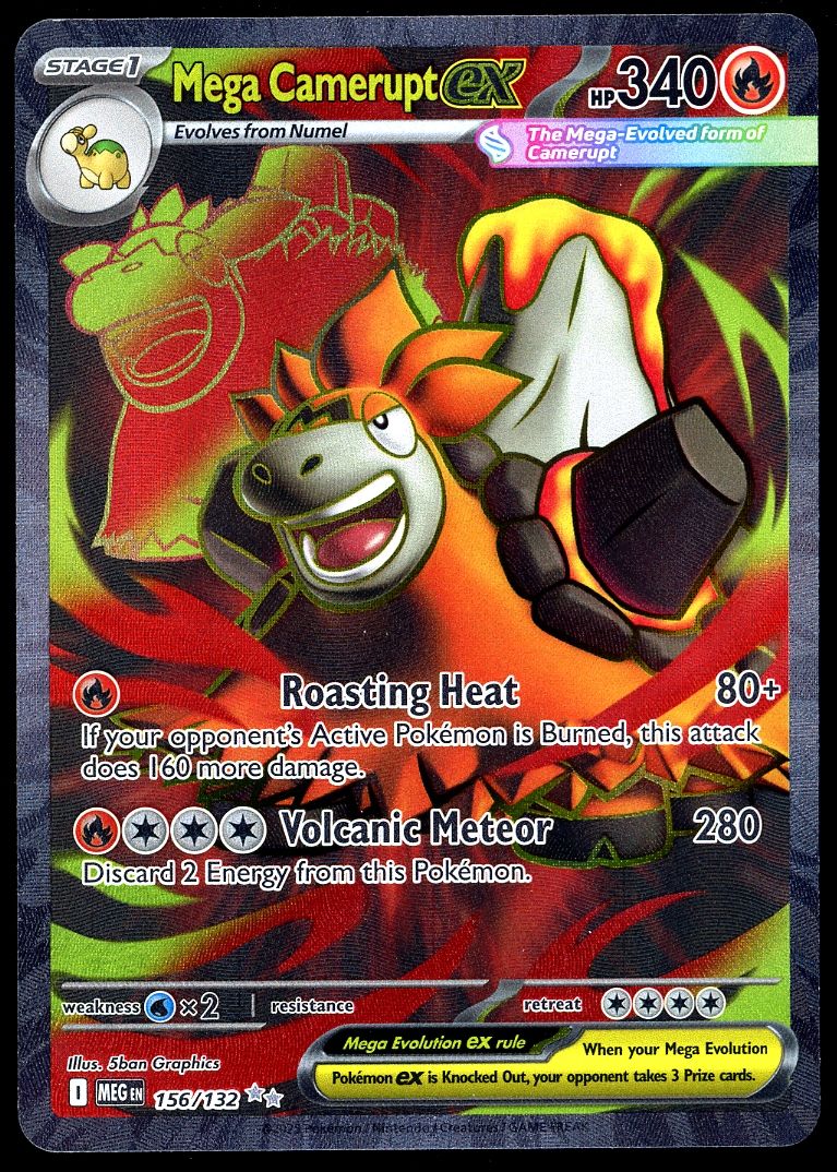 Pokemon Mega Evolution 2025 - Mega Camerupt Ex #156