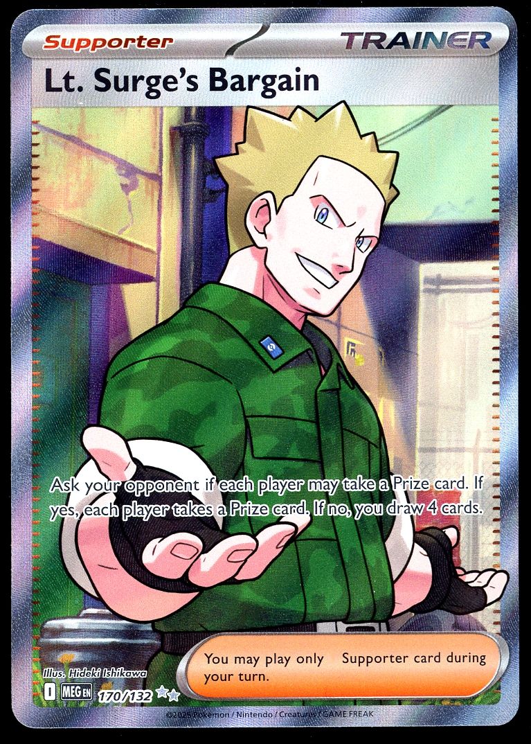 Pokemon Mega Evolution 2025 - Lt. Surge’s Bargain #170
