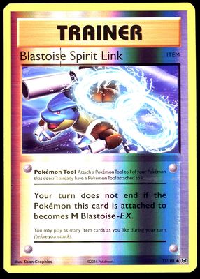 Pokemon Evolutions 2016 - Blastoise Spirit Link Reverse Holo #73