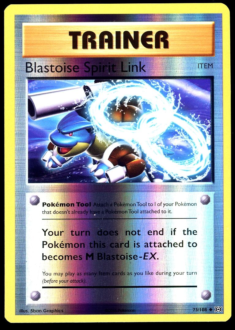 Pokemon Evolutions 2016 - Blastoise Spirit Link Reverse Holo #73