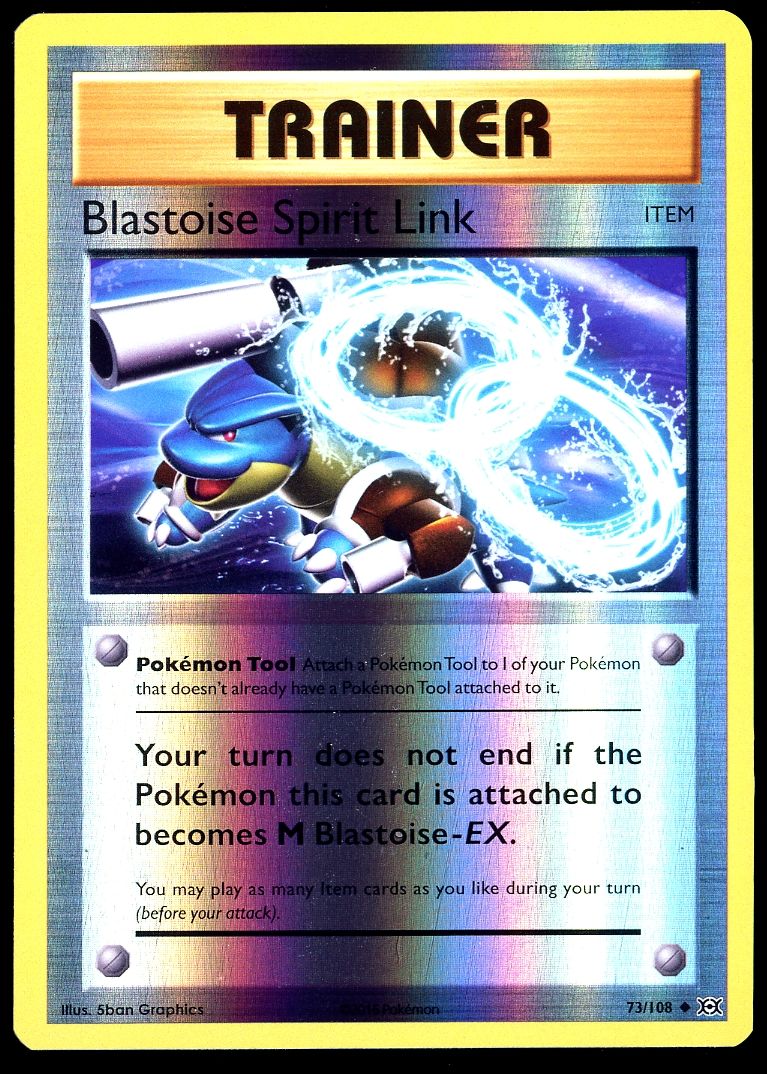 Pokemon Evolutions 2016 - Blastoise Spirit Link Reverse Holo #73