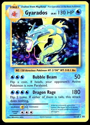 Pokemon Evolutions 2016 - Gyarados Holo #34