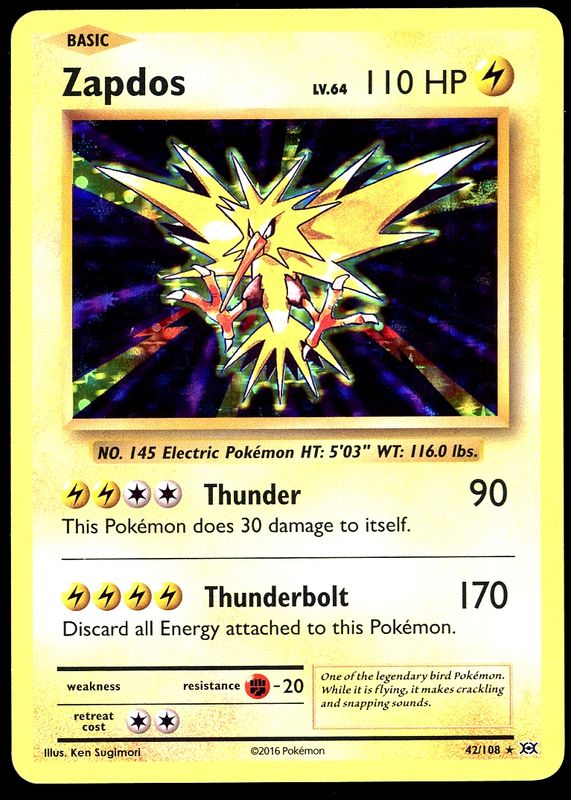 Pokemon Evolutions 2016 - Zapdos Holo #42