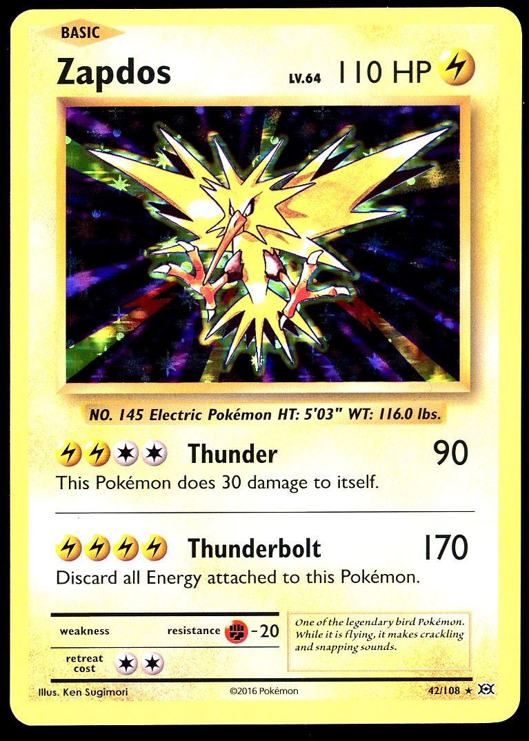 Pokemon Evolutions 2016 - Zapdos Holo #42