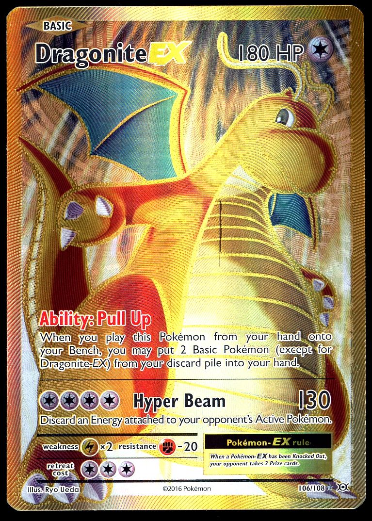Pokemon Evolutions 2016 - Dragonite EX #106