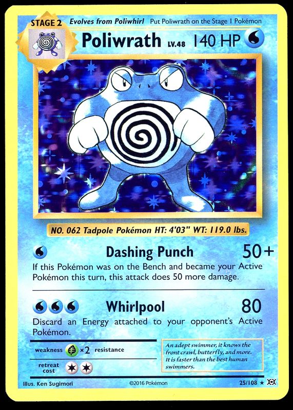 Pokemon Evolutions 2016 - Poliwrath Holo #25