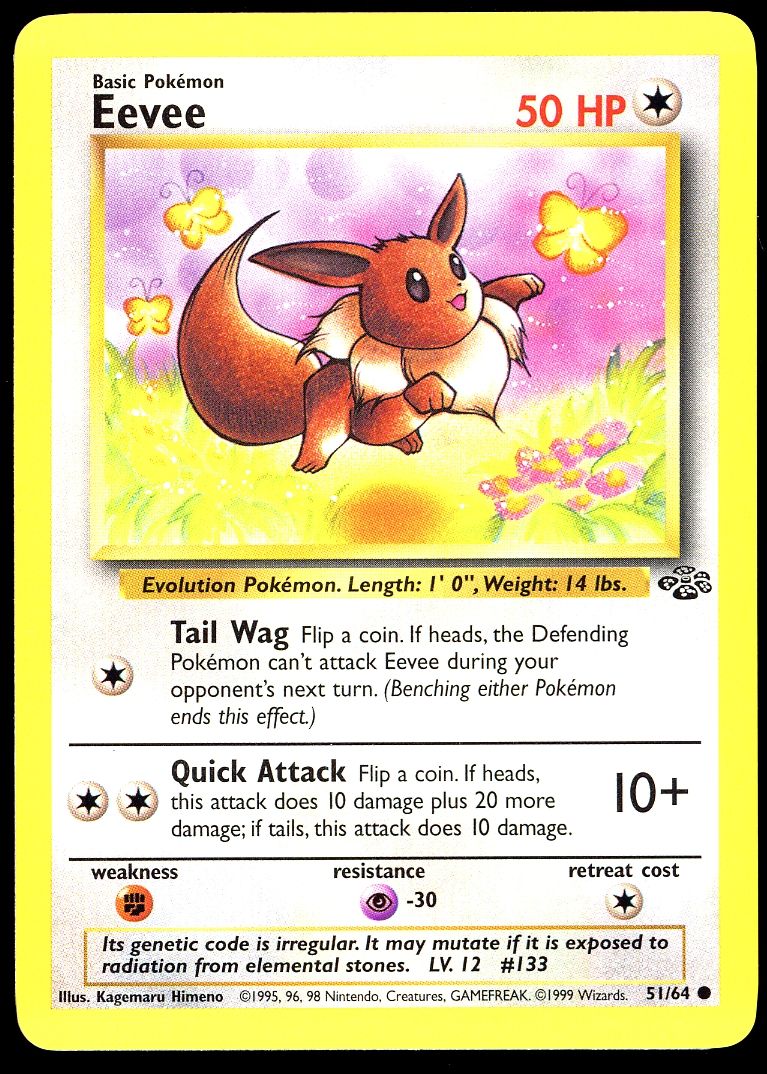 Pokemon Jungle 1999 - Eevee #51