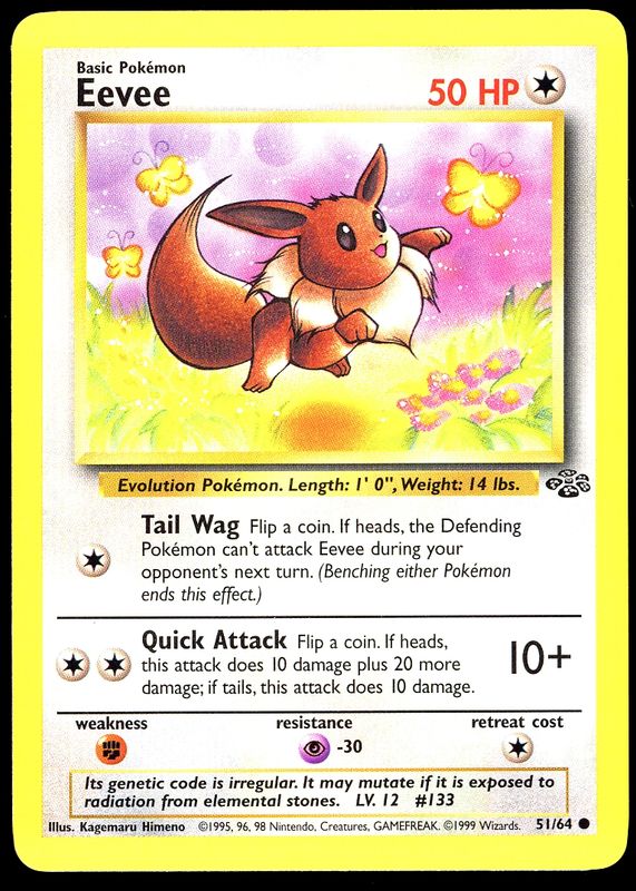 Pokemon Jungle 1999 - Eevee #51