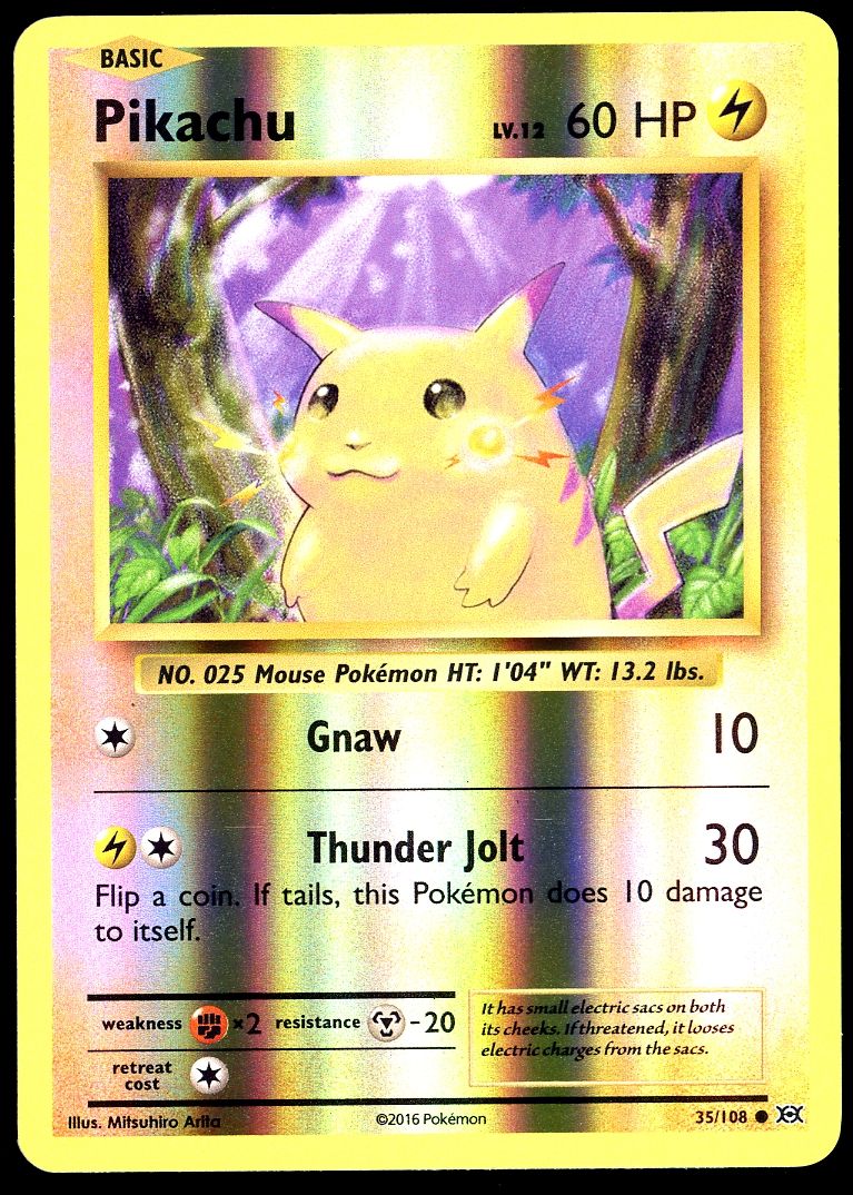 Pokemon Evolutions 2016 - Pikachu Reverse Holo #35