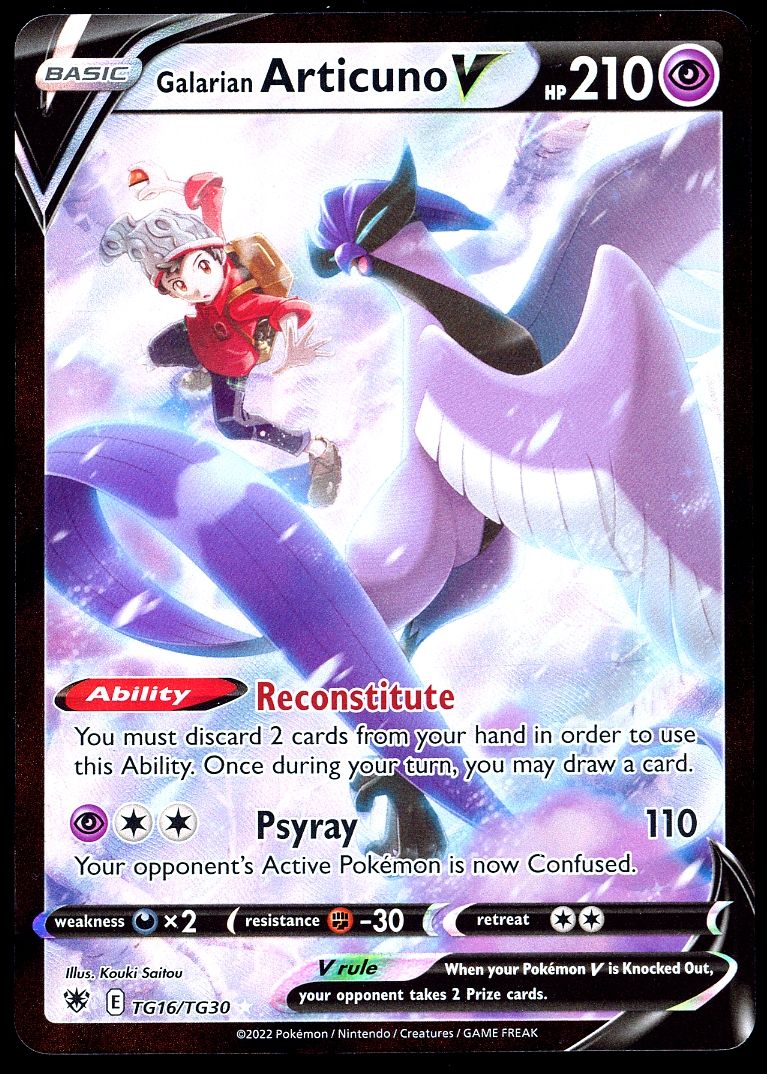 Pokemon Astral Radiance 2022 - Galarian Articuno V #TG16