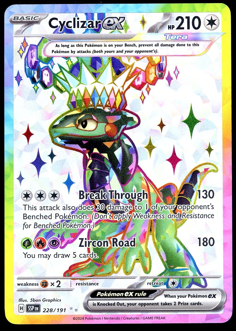 Pokemon Surging Sparks 2024 - Cyclizar ex #228