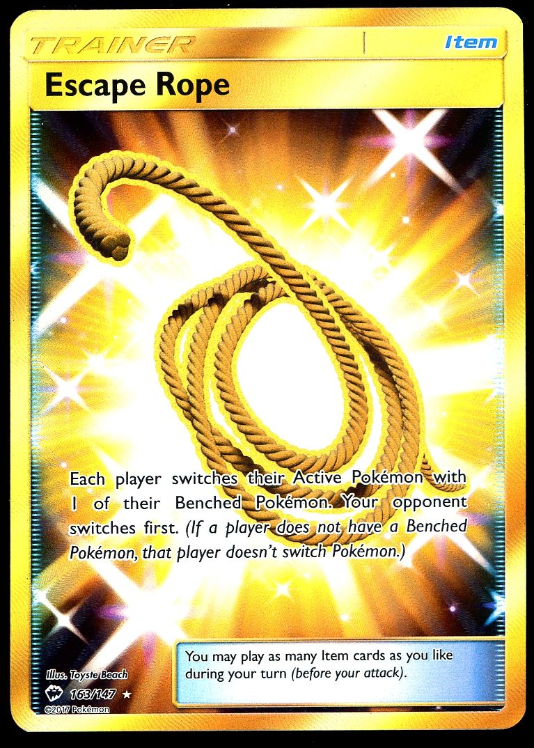 Pokemon Burning Shadows 2017 - Escape Rope #163