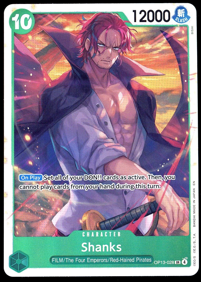 One Piece Carrying On His Will 2025 - Shanks #OP13-028