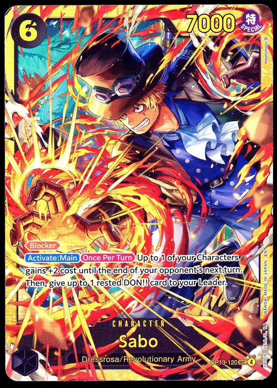 One Piece Carrying On His Will 2025 - Sabo #OP13-120
