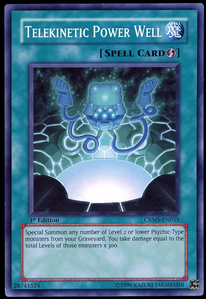 YuGiOh Starter Deck: 1st Edition Crimson Crisis 1996 - Telekinetic Power Well  #CRMS-EN055