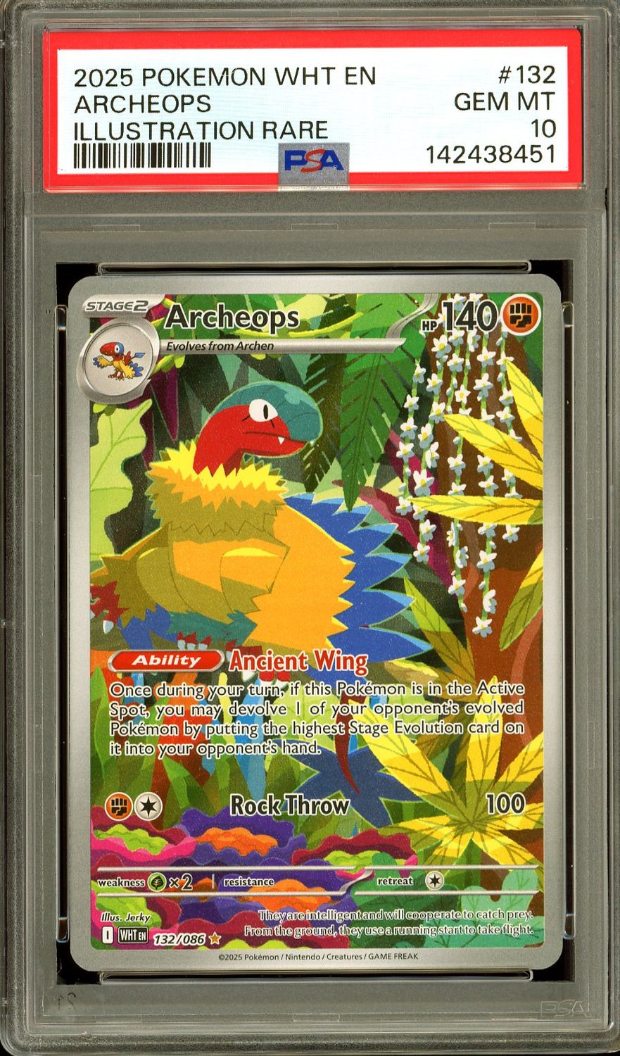 Pokemon White Flare 2025 - Archeops #132 - PSA 10