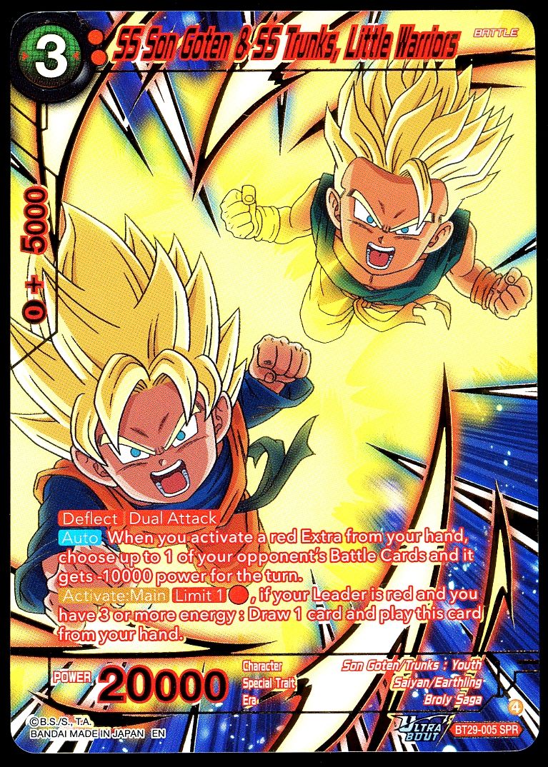 Dragon Ball Z Fearsome Rivals 2026 - SS Son Goten &amp; SS Trunks, Little Warriors #BT29-005 SPR