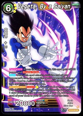 Dragon Ball Z Fearsome Rivals 2026 - Vegeta, By a Saiyan #BT29-063