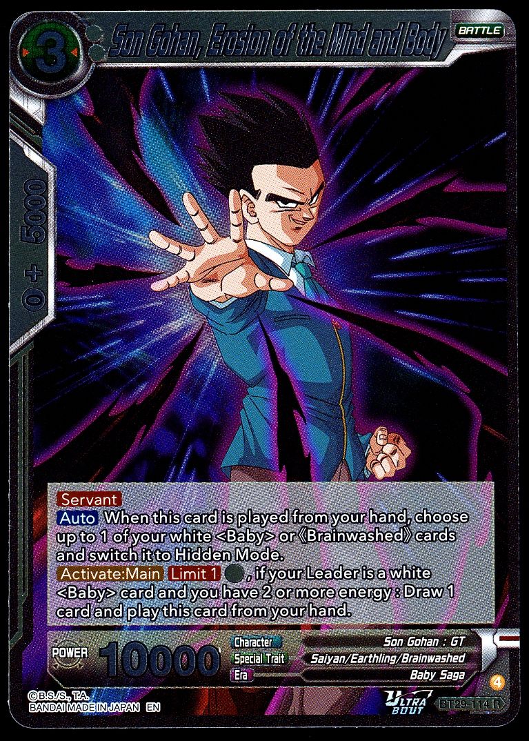 Dragon Ball Z Fearsome Rivals 2026 - Son Gohan, Erosion of the Mind and Body #BT29-114