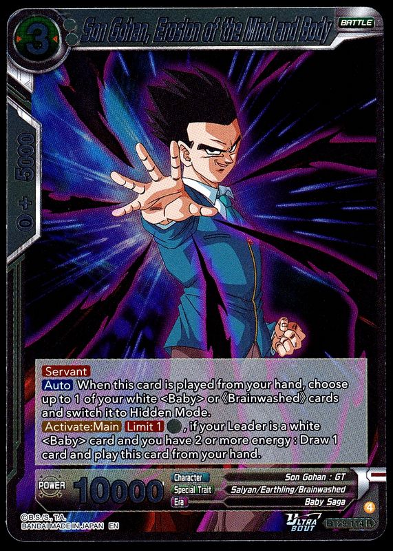 Dragon Ball Z Fearsome Rivals 2026 - Son Gohan, Erosion of the Mind and Body #BT29-114