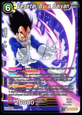 Dragon Ball Z Fearsome Rivals 2026 - Vegeta, By a Saiyan #BT29-063