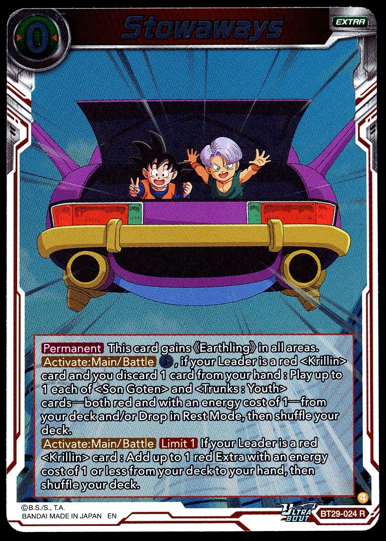 Dragon Ball Z Fearsome Rivals 2026 - Stowaways #BT29-024