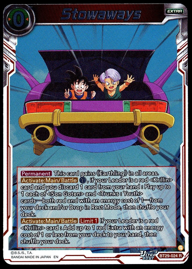 Dragon Ball Z Fearsome Rivals 2026 - Stowaways #BT29-024