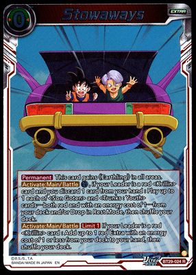 Dragon Ball Z Fearsome Rivals 2026 - Stowaways #BT29-024