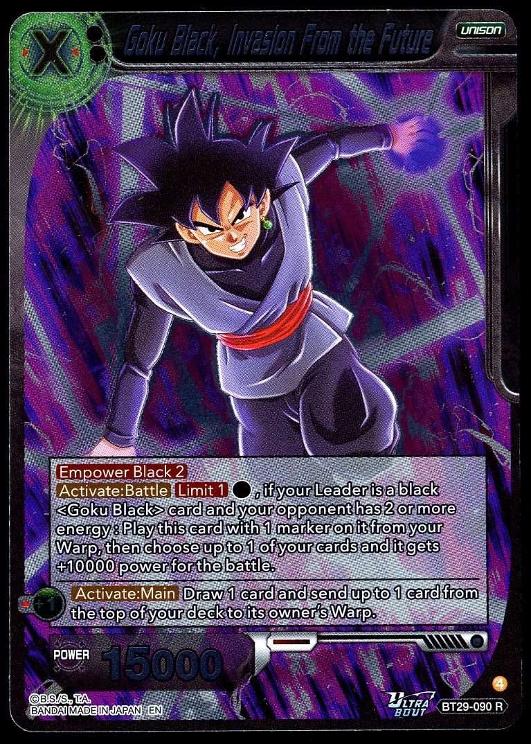 Dragon Ball Z Fearsome Rivals 2026 - Goku Black, Invasion From the Future #BT29-090