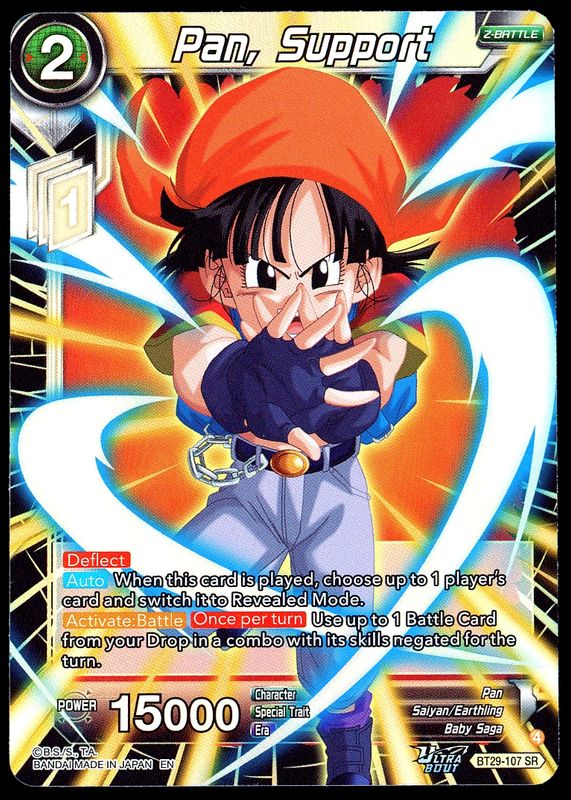Dragon Ball Z Fearsome Rivals 2026 - Pan, Support #BT29-107