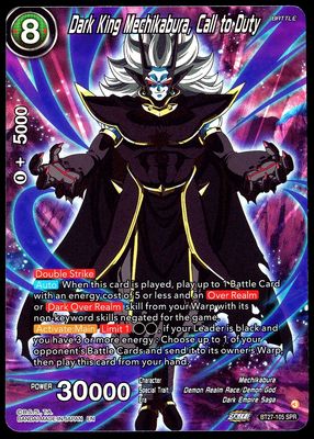 Dragon Ball Super: History of Z 2025 - Dark King Mechikabura, Call to Duty #BT27-105 SPR