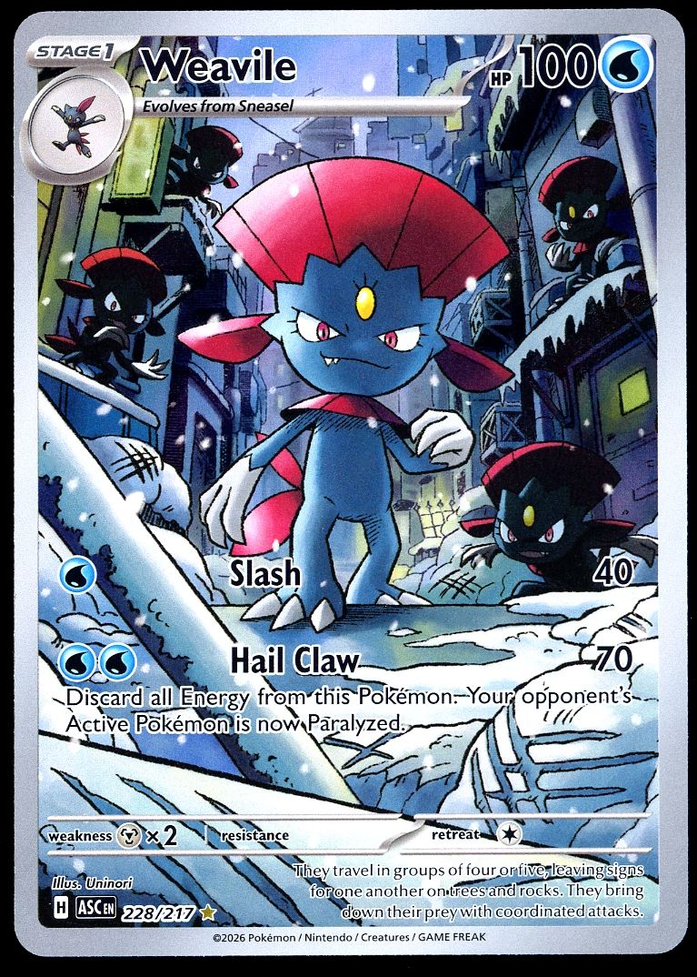 Pokemon Ascended Heroes 2026 - Weavile #228