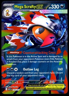 Pokemon Ascended Heroes 2026 - Mega Scrafty EX #135