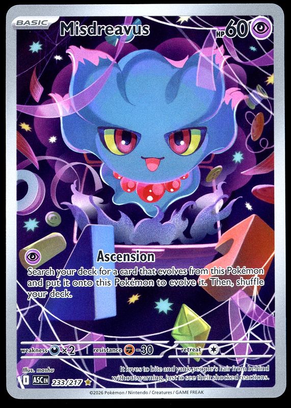 Pokemon Ascended Heroes 2026 - Misdreavus #233