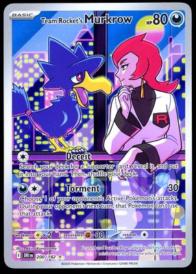 Pokemon Destined Rivals 2025 - Team Rocket’s Murkrow #200