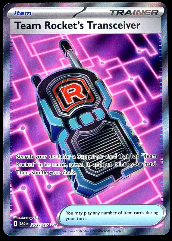Pokemon Ascended Heroes 2026 - Team Rocket’s Transceiver #263
