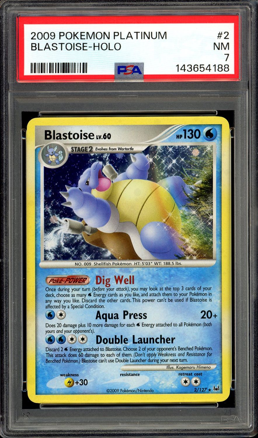 Pokemon Platinum 2009 - Blastoise holo #2 - PSA 7