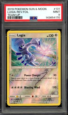 Pokemon Team Up 2019 - Lugia Reverse Holo #131 - PSA 9