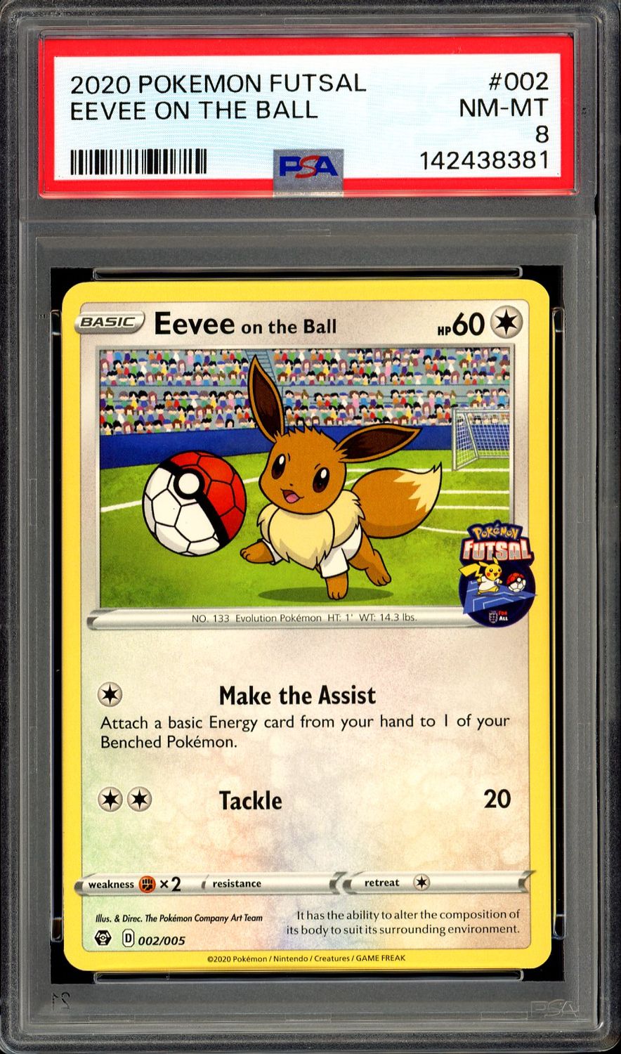 Pokemon Promo 2020 - Eevee on the Ball #002 - PSA 8