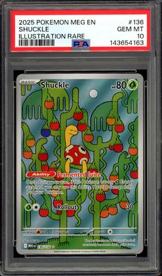Pokemon Mega Evolution 2025 - Shuckle #136 - PSA 10